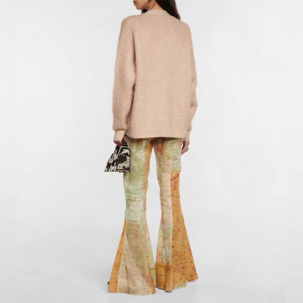 🍁⛄️ACNE STUDIOS MOHAIR WOOL FLUFFY CARDIGAN Warm Beige Grandpa Knitted - Picture 4 of 14
